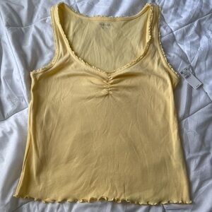 Old Navy Yellow Ribbed Tank Top | Size Large | NWT